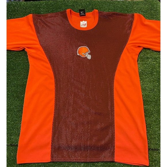 Vintage Cleveland Browns shirt large Nike orange adult 90s Y2K long sleeve - Picture 2 of 11